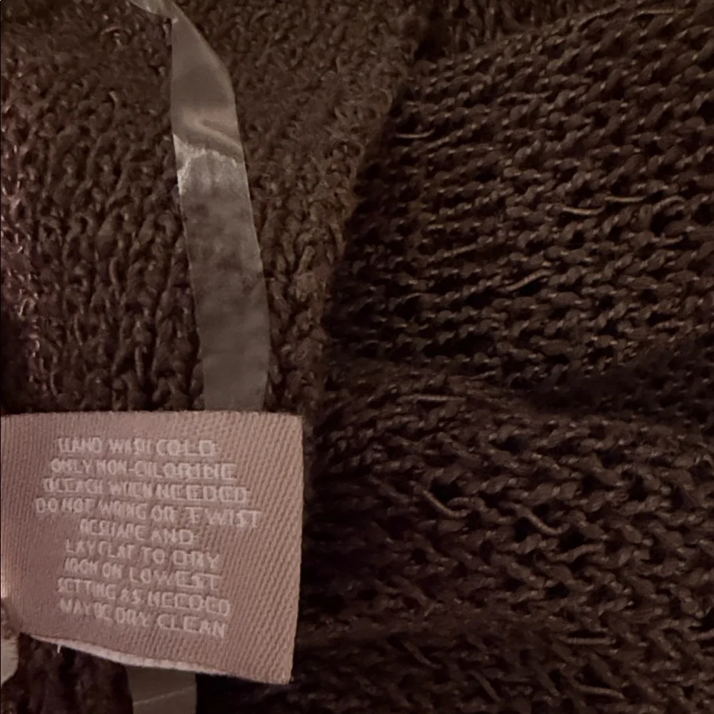 Chico's Olive Green Open Knit Cardigan Sweater 1 Coastal Grandmother Normcore - Picture 6 of 6